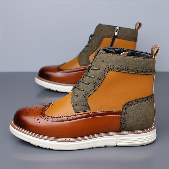Falvron | Homme Bottines Brogues Lacets Bicolore — vue 11
