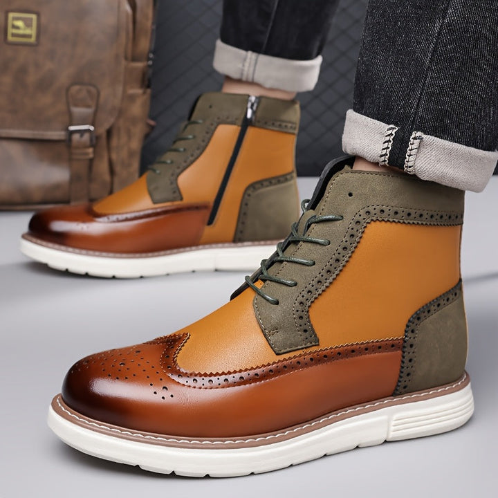 Falvron | Homme Bottines Brogues Lacets Bicolore — vue 12