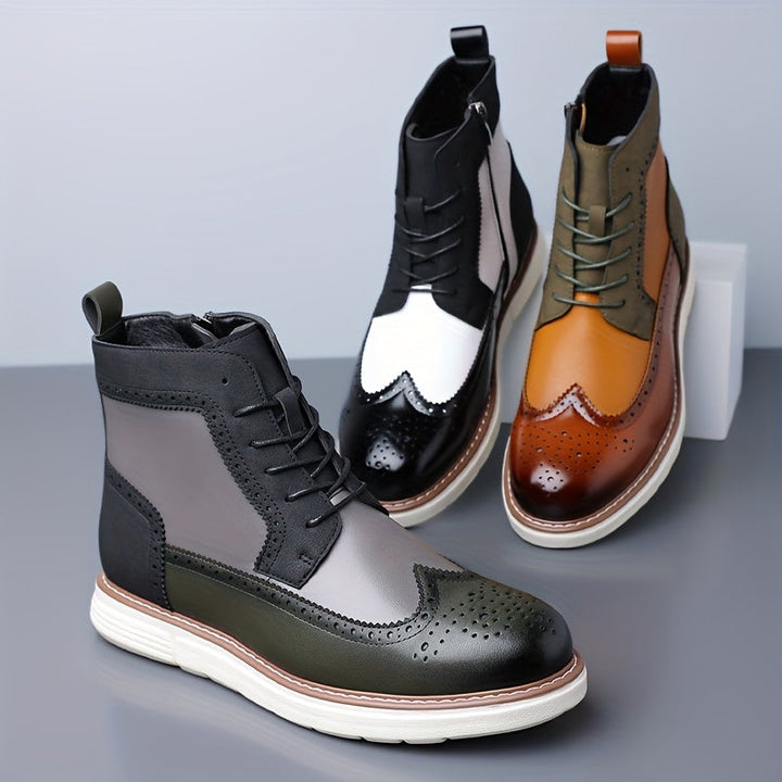 Falvron | Homme Bottines Brogues Lacets Bicolore — vue 2