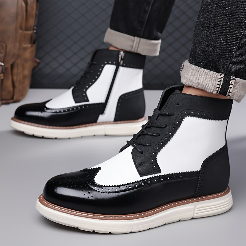 Falvron | Homme Bottines Brogues Lacets Bicolore — vue 3