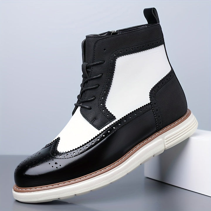 Falvron | Homme Bottines Brogues Lacets Bicolore — vue 4