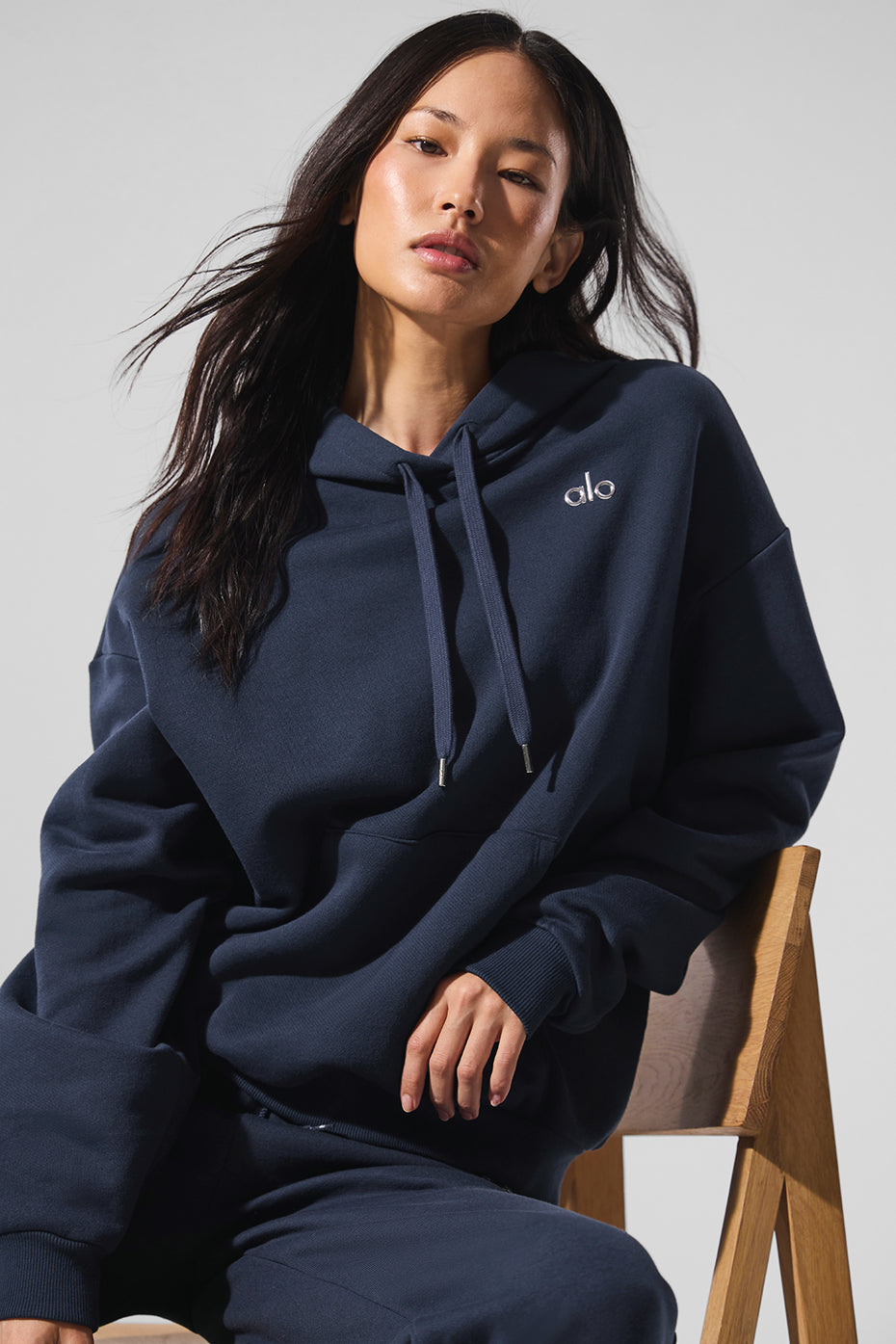 Brianna | Women's Pullover Hoodie - Navy - Image 2