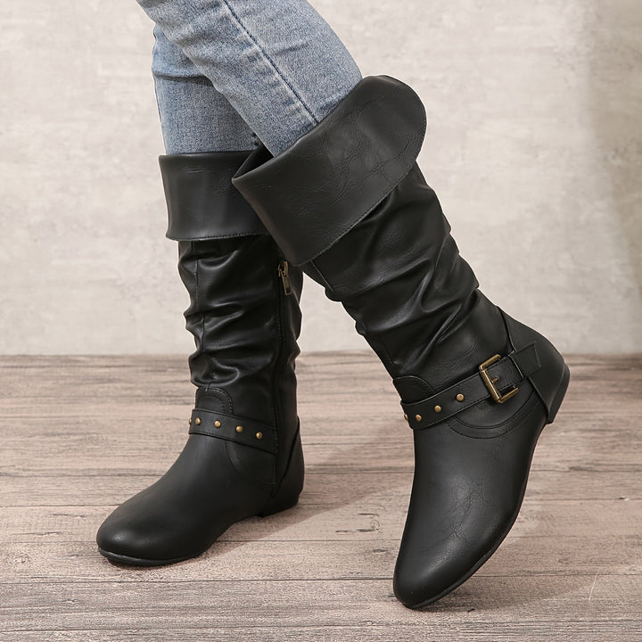 Briavane | Femme Bottes Hautes à Tige Plissée - Image 5