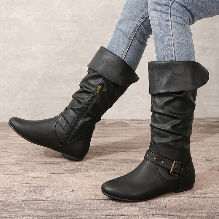 Briavane | Femme Bottes Hautes à Tige Plissée - Image 7