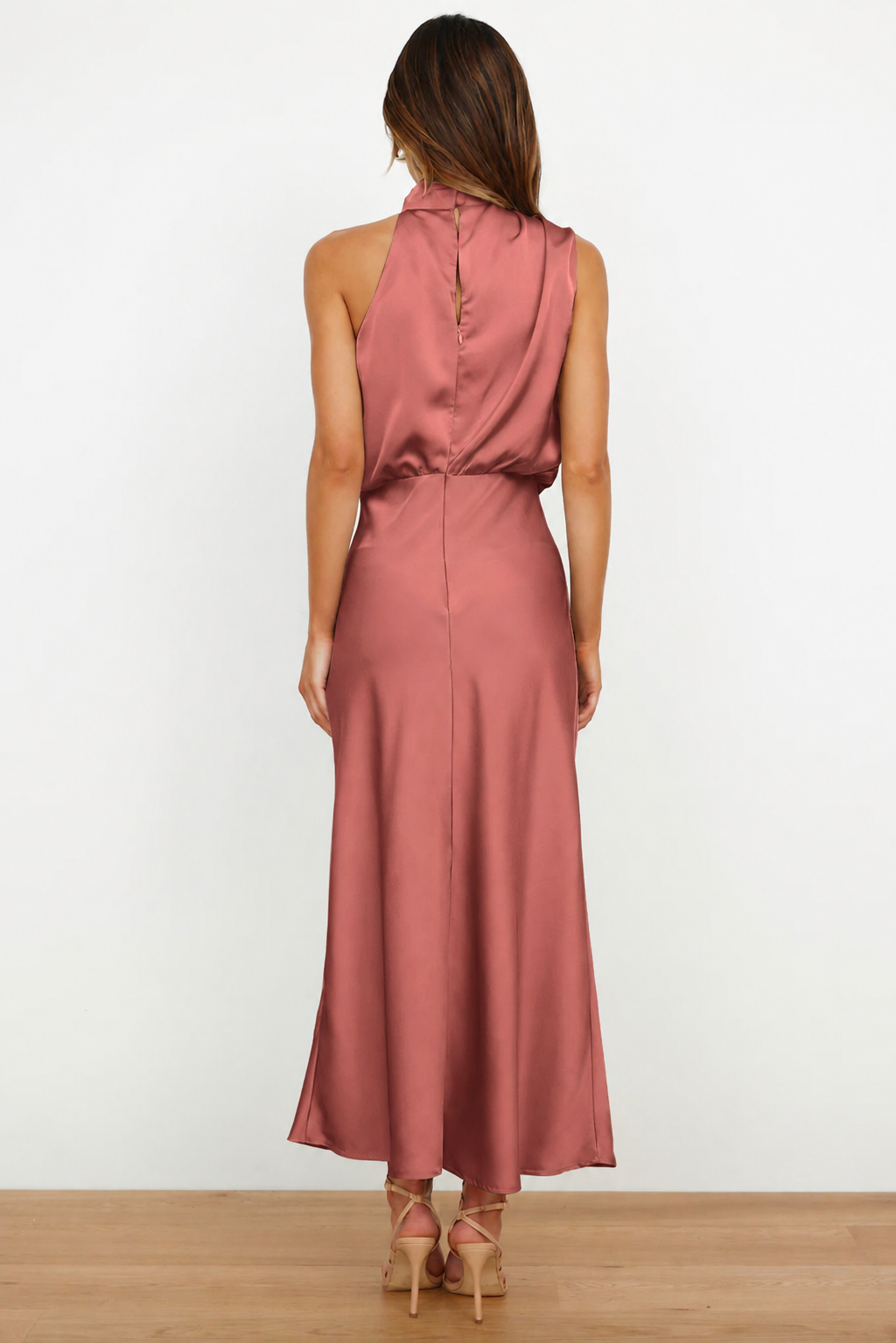 Briavelle | Femme Robe de Soirée Col Halter Midi - Sage - Image 21