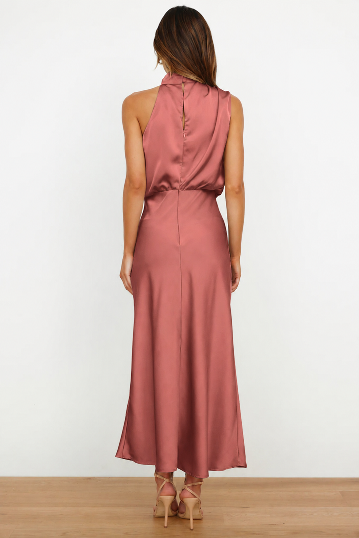 Briavelle | Femme Robe de Soirée Col Halter Midi - Sage - Image 21