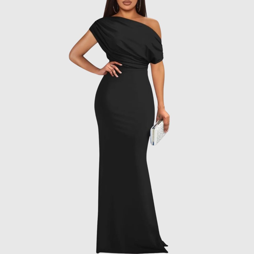 Briavelle | Femme Robe de Soirée Longue Épaule Asymétrique - Image 1
