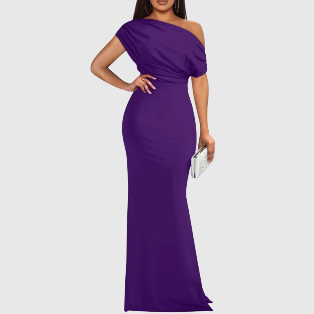 Briavelle | Femme Robe de Soirée Longue Épaule Asymétrique - Image 8