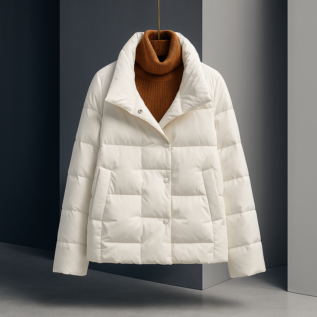 Briavène | Doudoune Femme Matelassée Hiver Blanc - Cream - Image 1