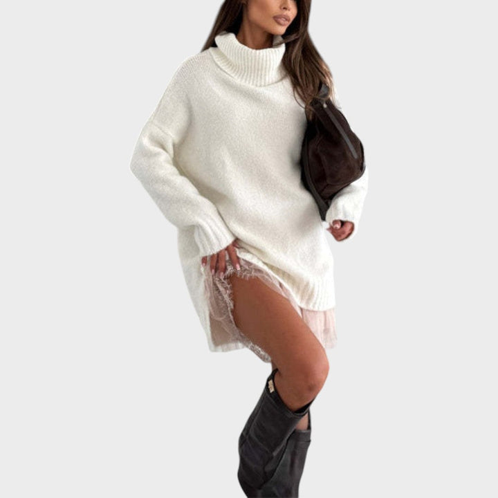 Brélande | Femme Robe Pull Col Roulé Oversize - Image 12