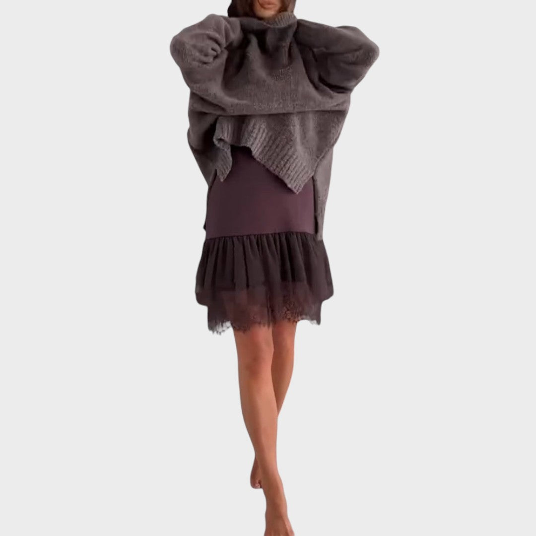 Brélande | Femme Robe Pull Col Roulé Oversize - Image 6