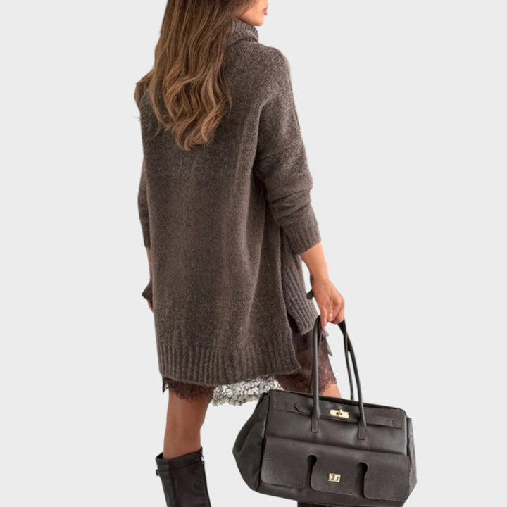 Brélande | Femme Robe Pull Col Roulé Oversize - Image 9