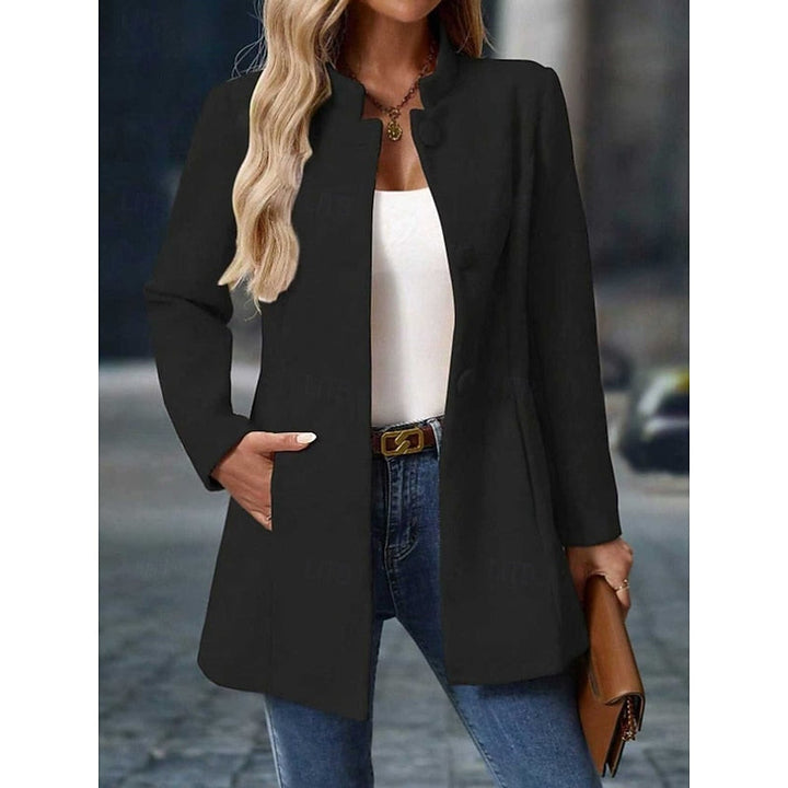 Brélinde | Femme Manteau Col Montant Ajusté - Cream - Image 7