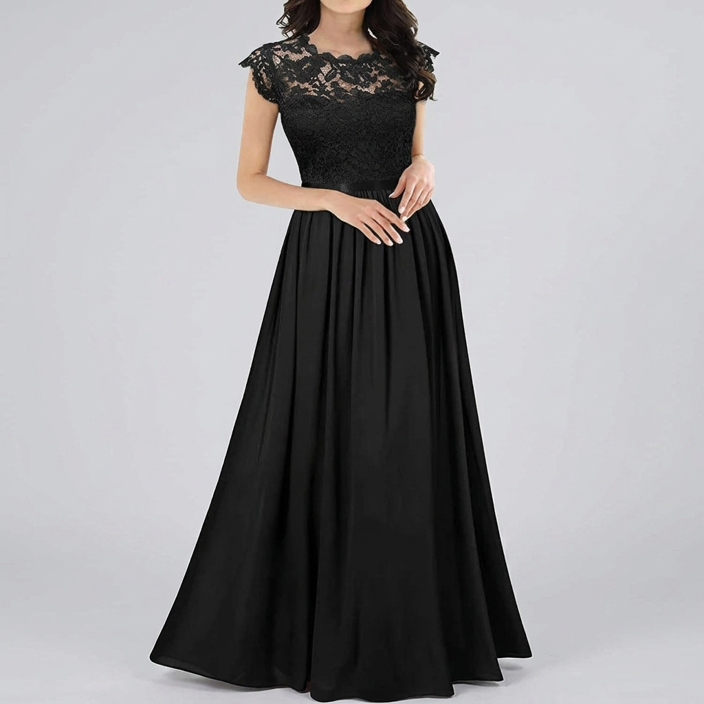 Bréloise | Femme Robe de Soirée Longue Dentelle - Green - Image 3