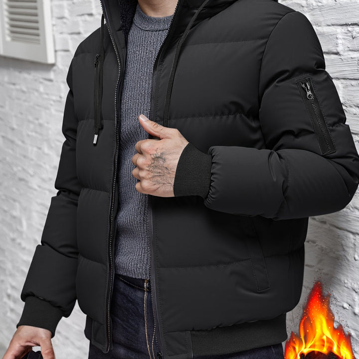 Brémont | Homme Doudoune à Capuche Zippée Hiver - Black - Image 1