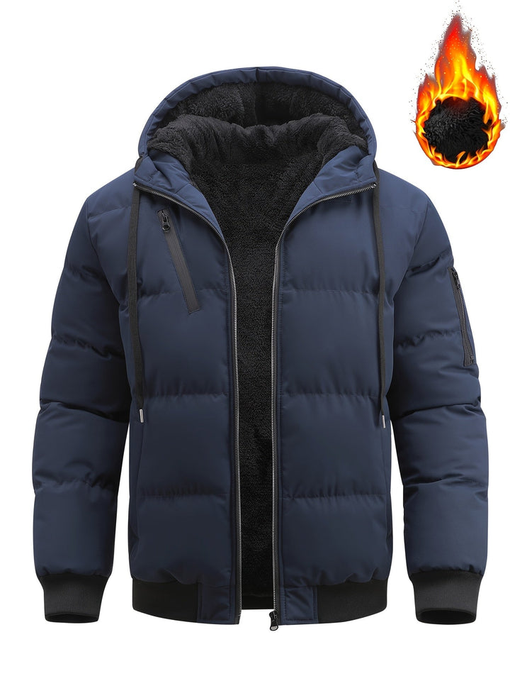 Brémont | Homme Doudoune à Capuche Zippée Hiver - Black - Image 12