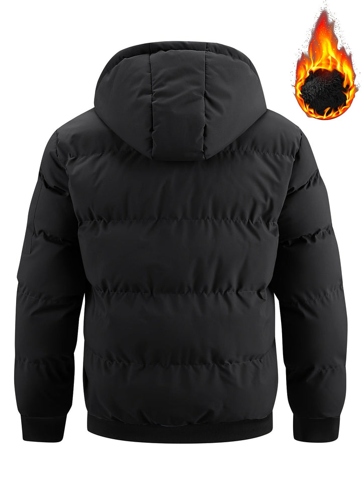 Brémont | Homme Doudoune à Capuche Zippée Hiver - Black - Image 4