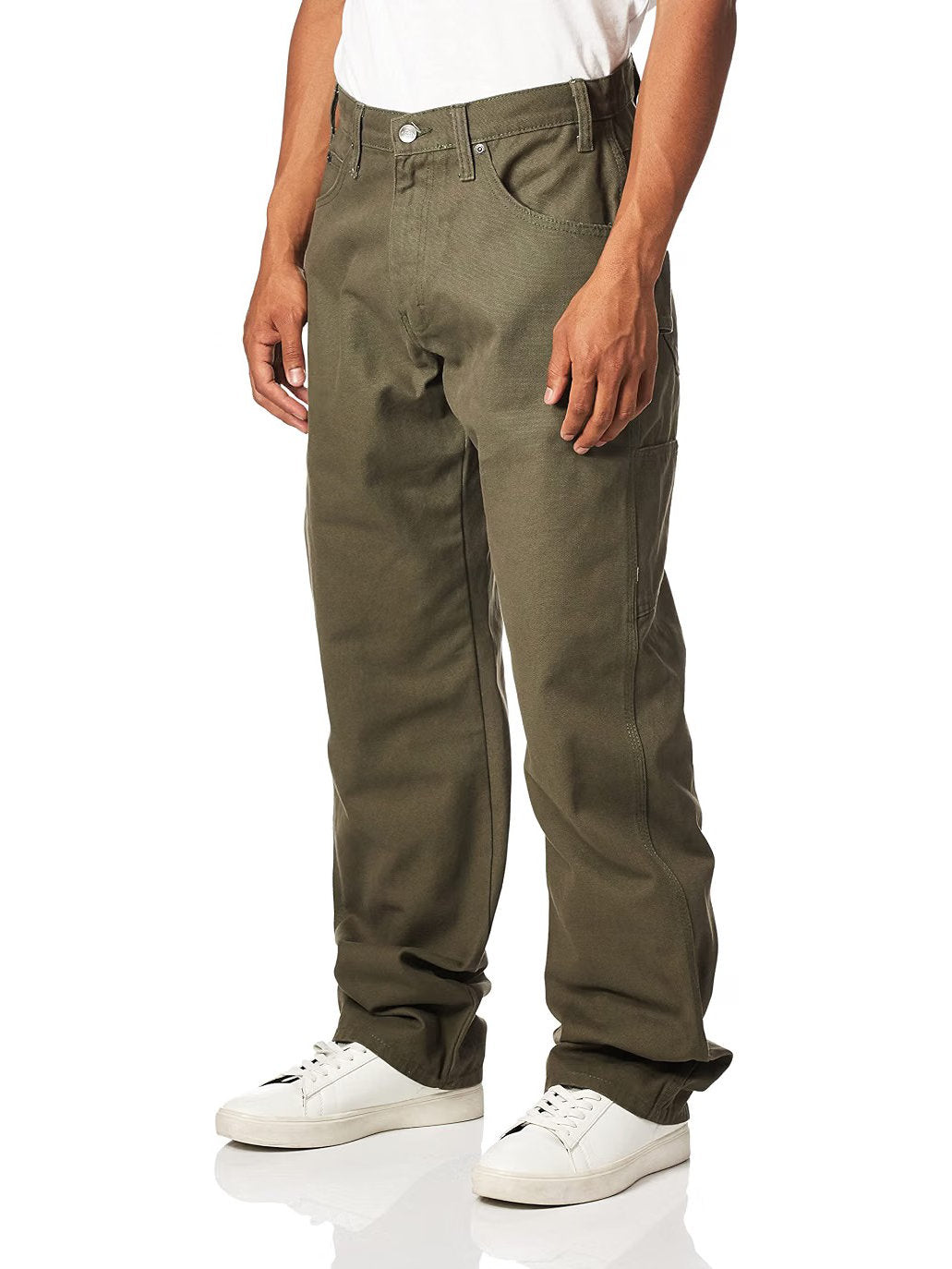Bréovald | Homme Jean Cargo Coupe Ample - Olive Green - Image 1