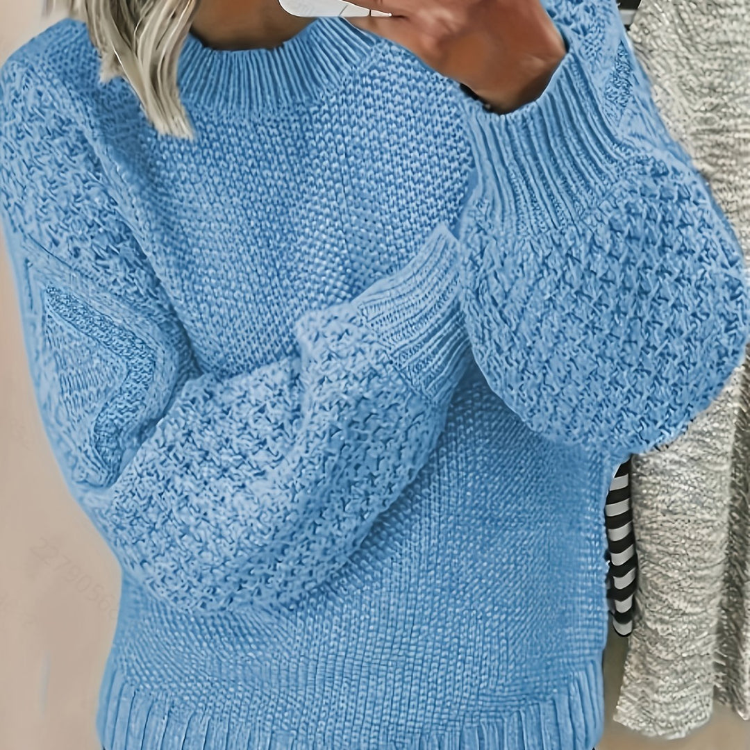 Bréovane | Pull Femme Torsadé Manches Lanternes - Light Pink - Image 6