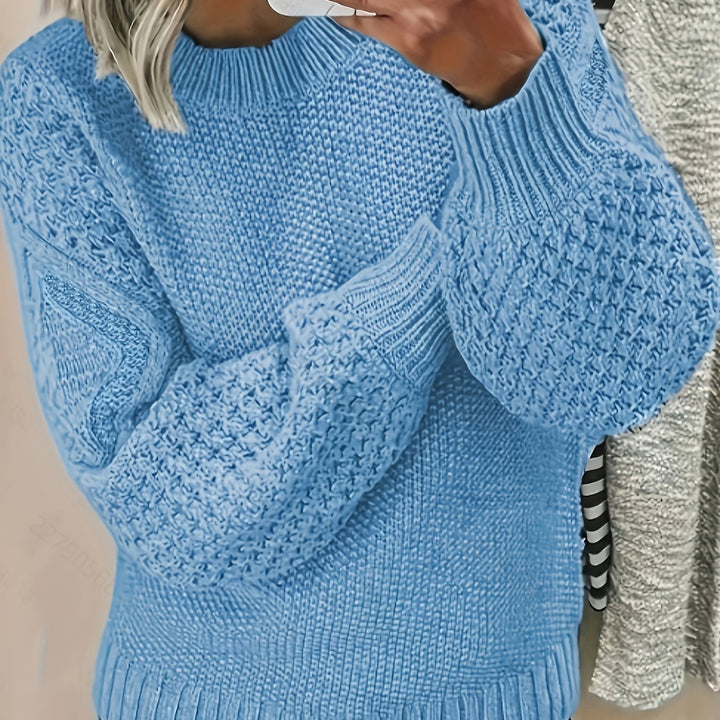 Bréovane | Pull Femme Torsadé Manches Lanternes - Light Pink - Image 6
