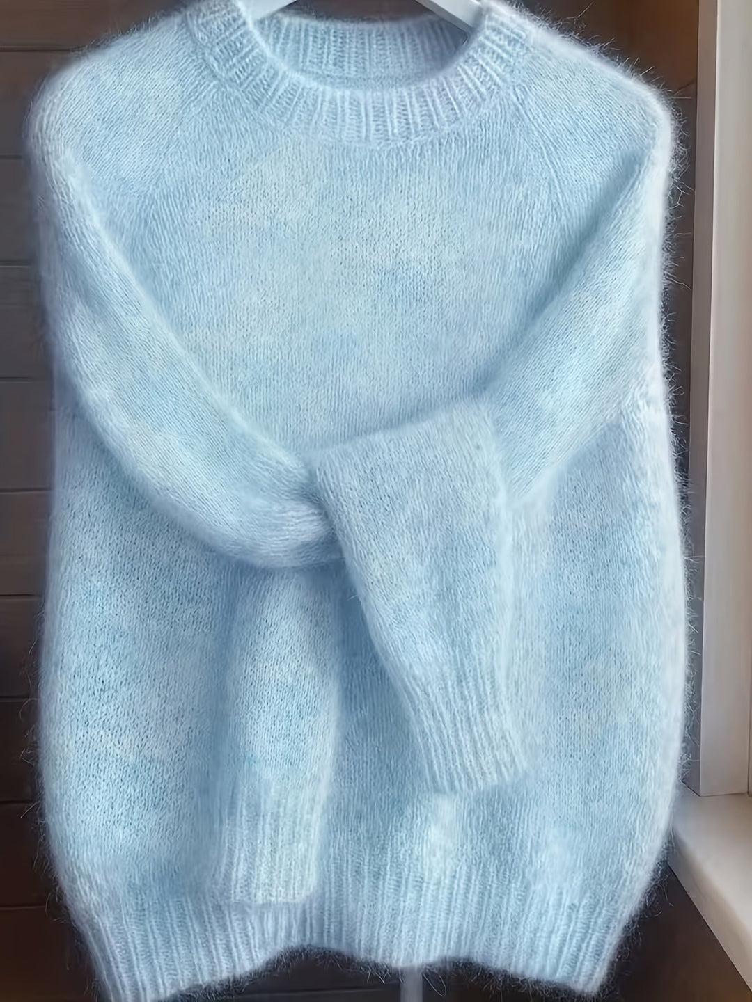 Brévael | Pull Mohair Femme Oversize Col Rond - Image 5
