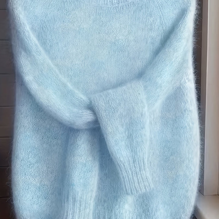 Brévael | Pull Mohair Femme Oversize Col Rond - Image 6