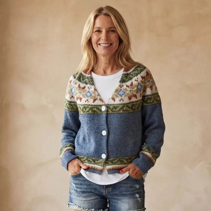 Brévane | Cardigan Jacquard Femme Motif Fair Isle - Image 1