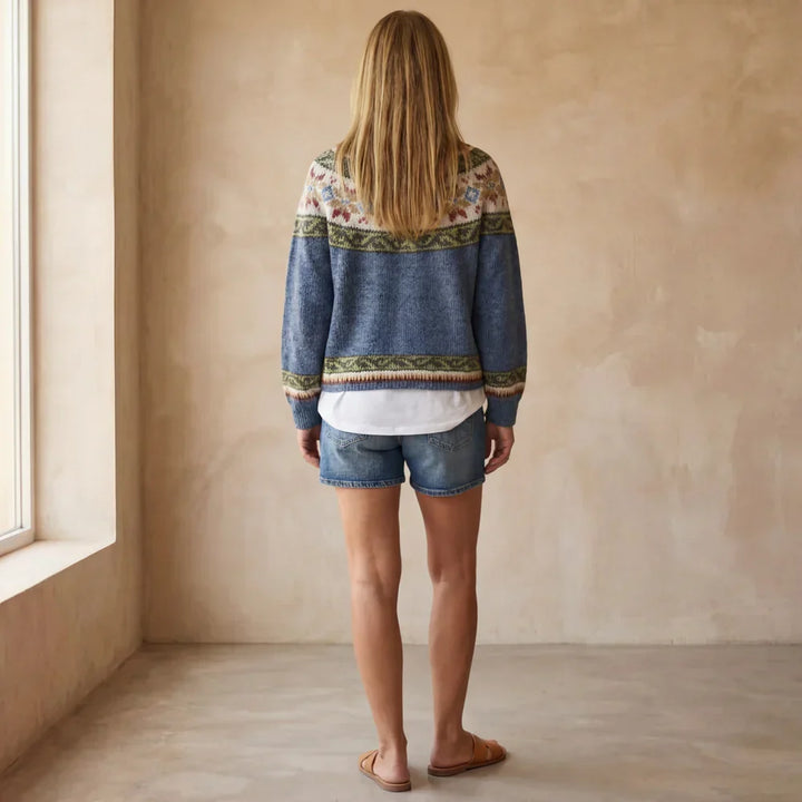 Brévane | Cardigan Jacquard Femme Motif Fair Isle - Image 4