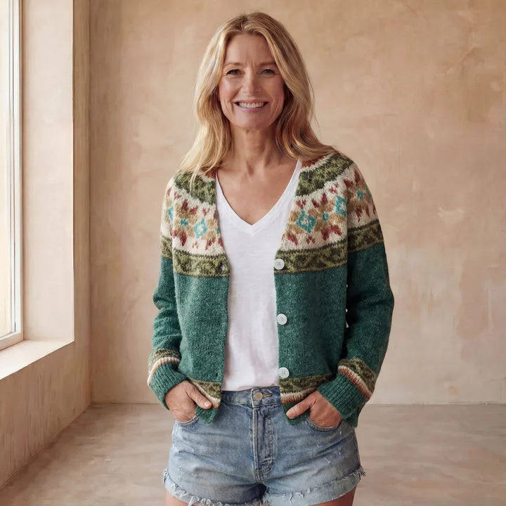 Brévane | Cardigan Jacquard Femme Motif Fair Isle - Image 6