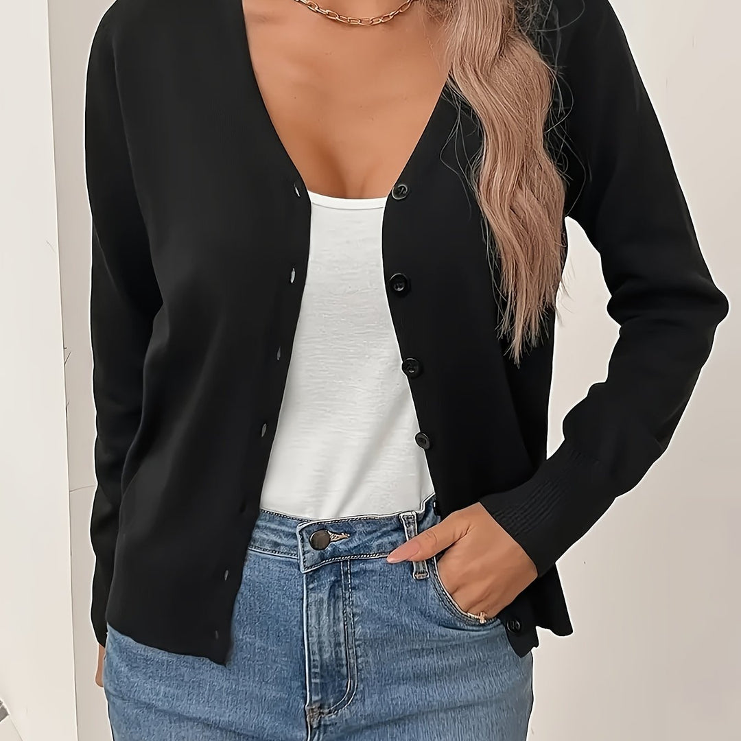 Brévane | Gilet Femme Boutonné Col V - Green - Image 13