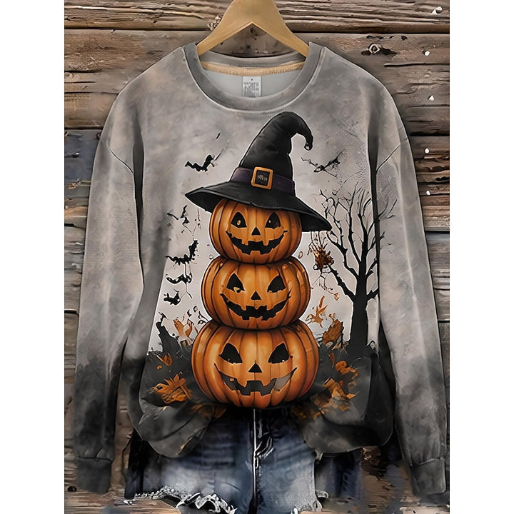 Brévanel | Sweat Halloween Femme Imprimé Chat Noir - Image 2