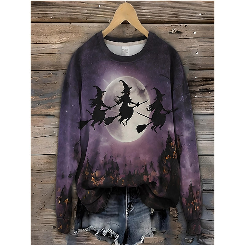 Brévanel | Sweat Halloween Femme Imprimé Chat Noir - Image 3