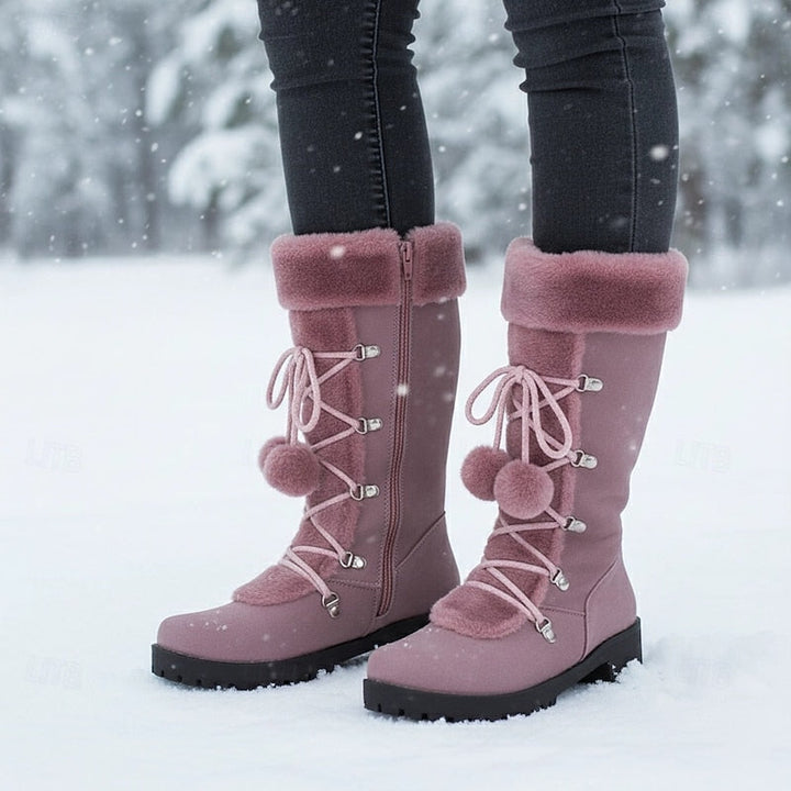 Brévanie | Femme Bottes de Neige Montantes Fourrure - Black - Image 2