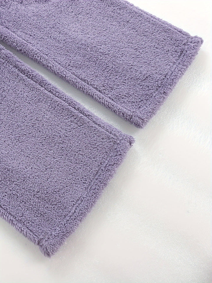 Brévèle | Femme Ensemble Loungewear Polaire Col V - Lilac - Image 8