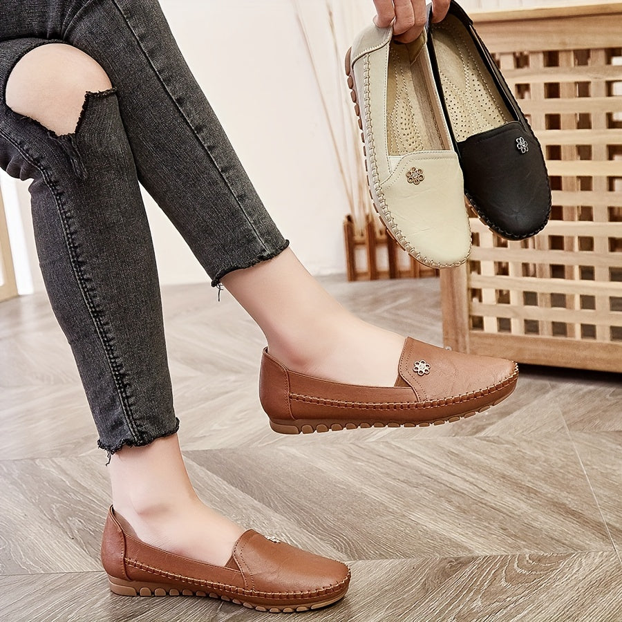 Brévone | Mocassins Femme Slip-On Semelle Souple - Pink - Image 2