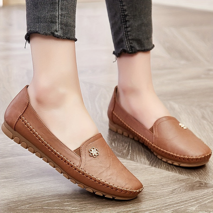 Brévone | Mocassins Femme Slip-On Semelle Souple - Pink - Image 9