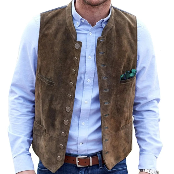 Gavriel | Homme Gilet Tracht en Daim