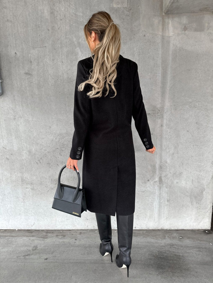 Brélande | Femme Manteau Long Double Boutonnage — vue 2