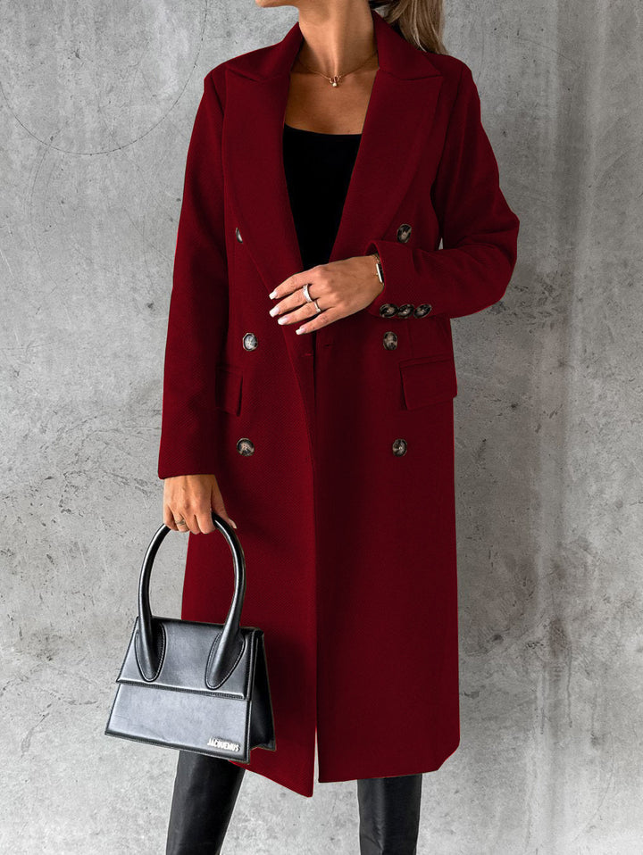 Brélande | Femme Manteau Long Double Boutonnage — vue 9