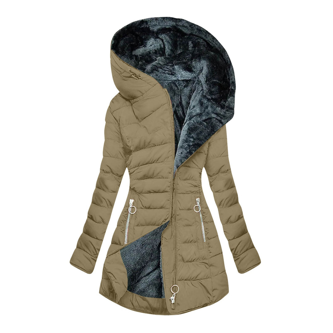 Élowarde | Femme Manteau Matelassé Capuche Fourrure — vue 10