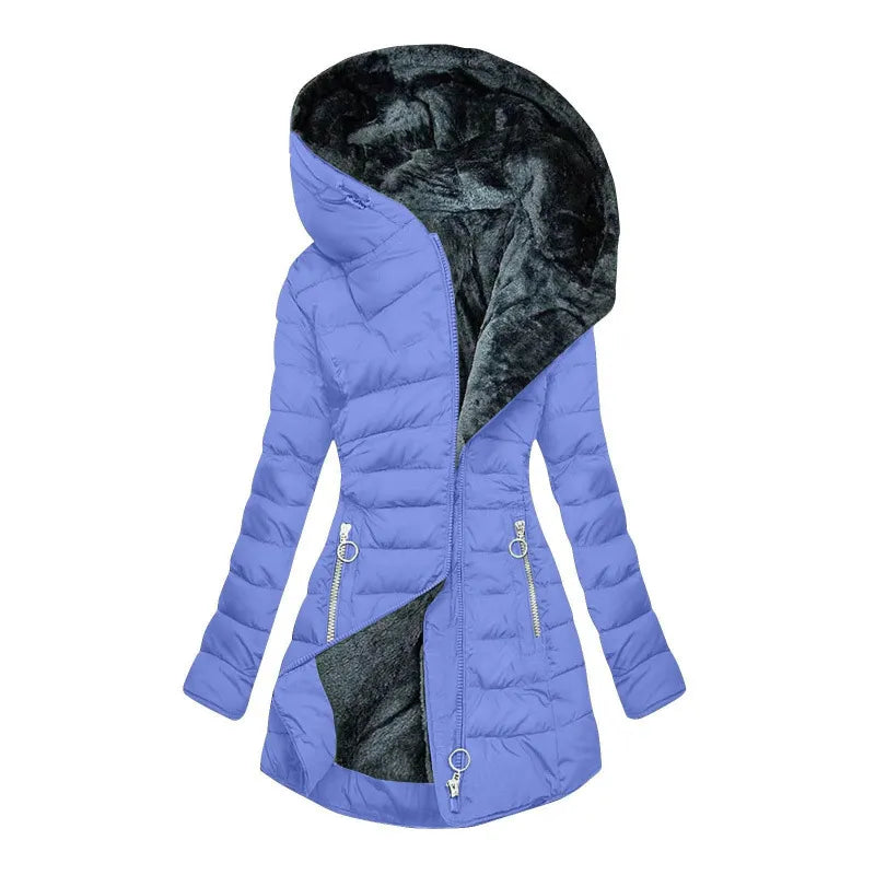 Élowarde | Femme Manteau Matelassé Capuche Fourrure — vue 13