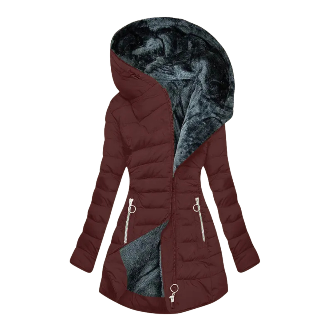 Élowarde | Femme Manteau Matelassé Capuche Fourrure — vue 3