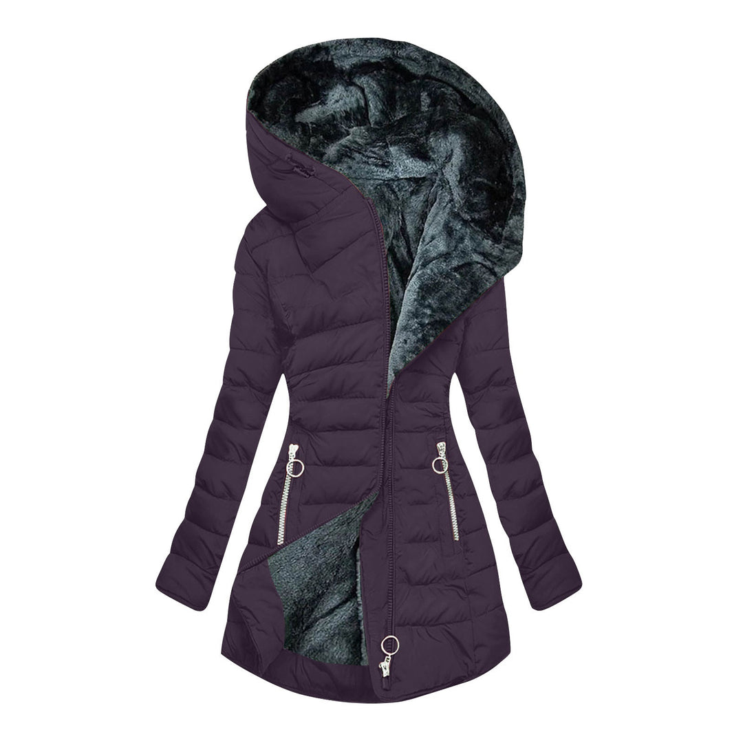 Élowarde | Femme Manteau Matelassé Capuche Fourrure — vue 4