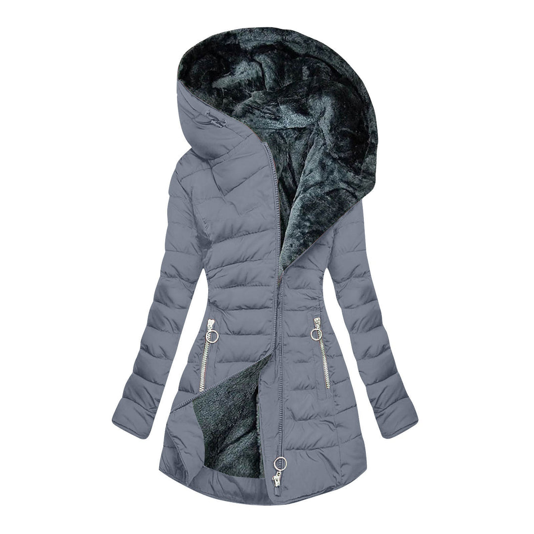 Élowarde | Femme Manteau Matelassé Capuche Fourrure — vue 5