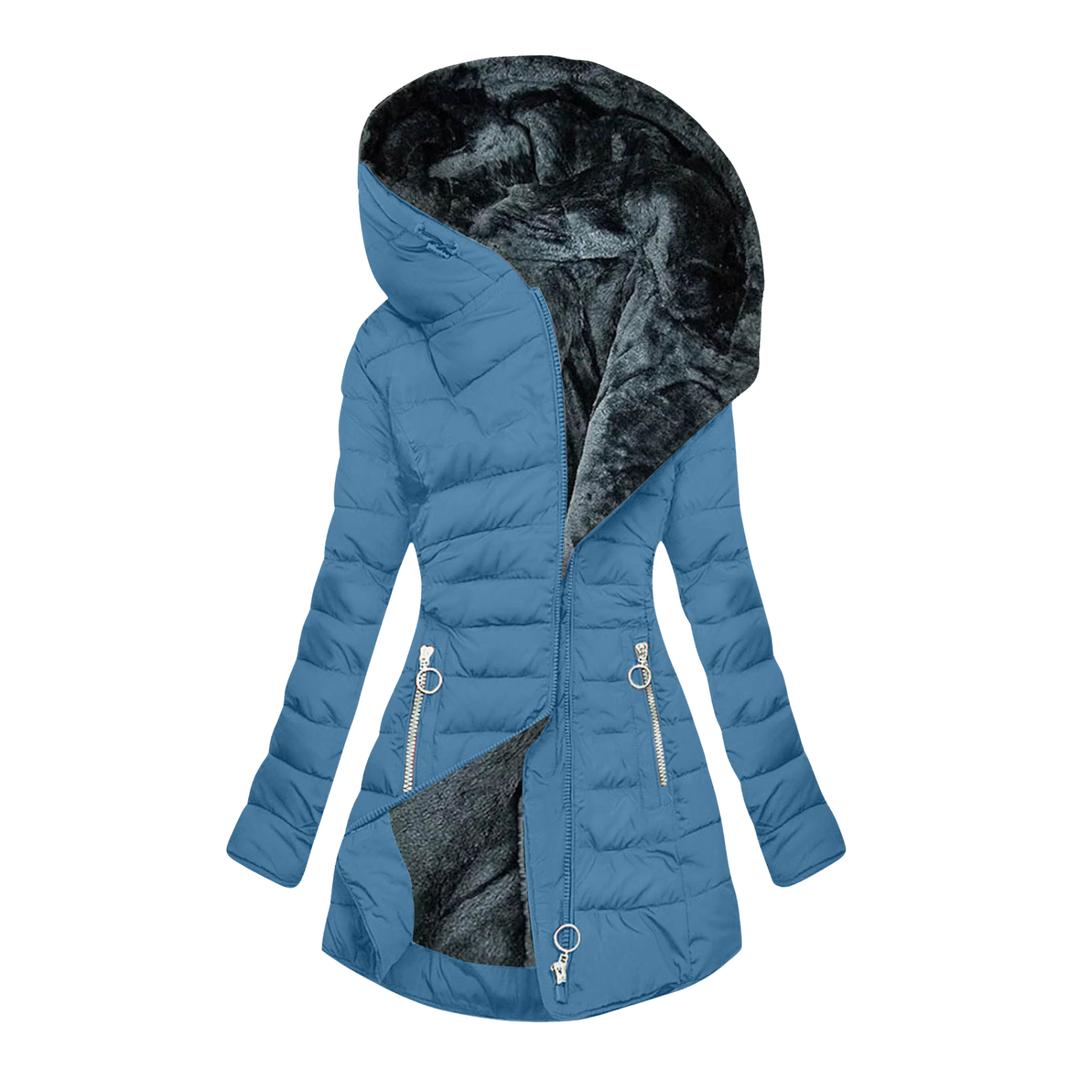 Élowarde | Femme Manteau Matelassé Capuche Fourrure — vue 7