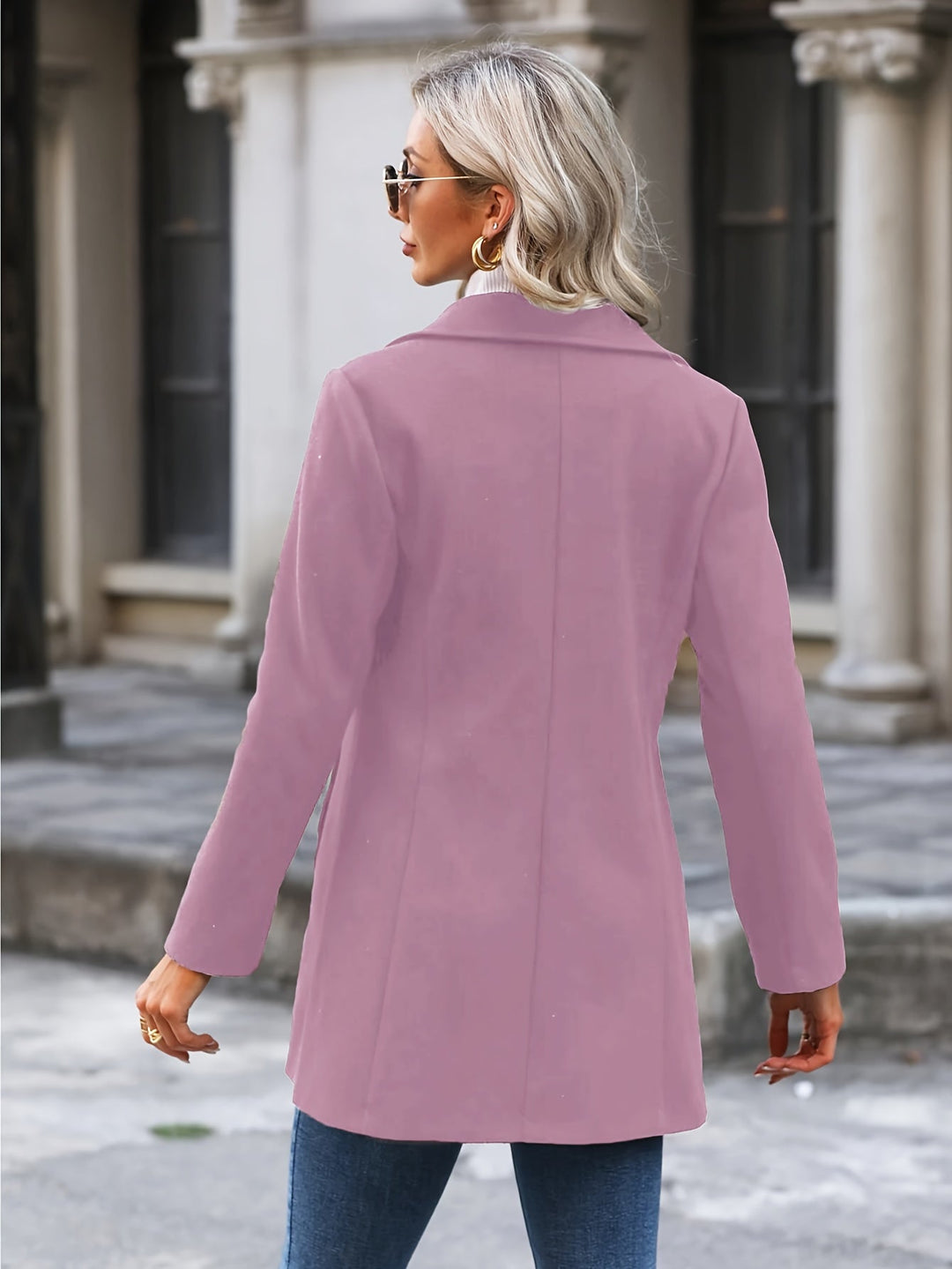 Loriève | Femme Manteau Boutonné Coupe Cintrée - Pink - Image 2