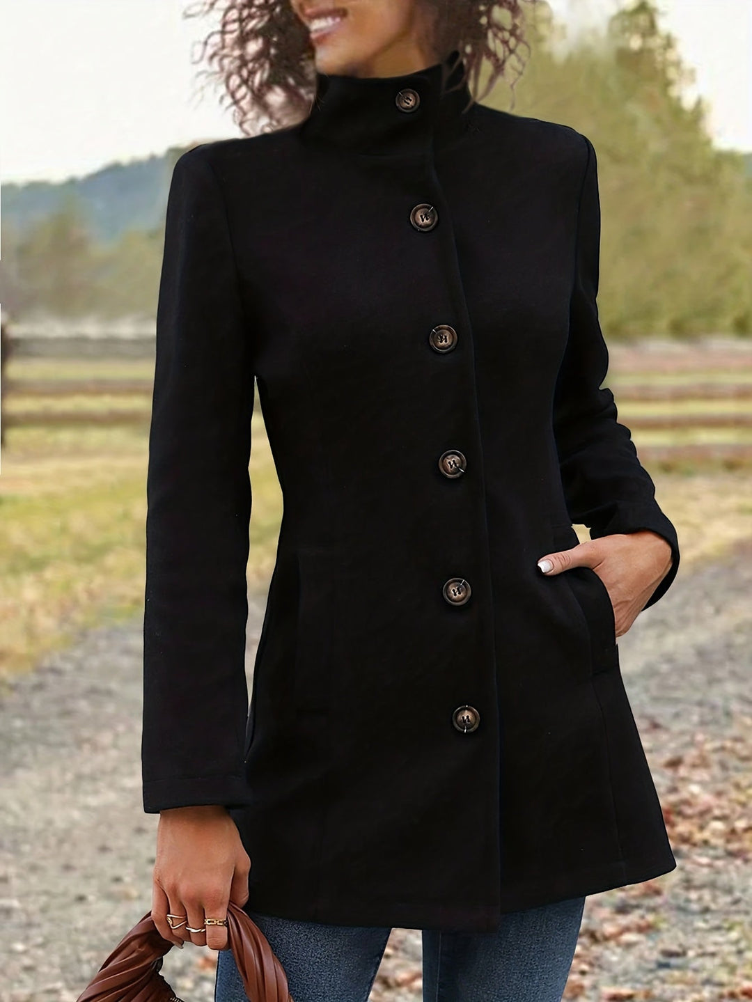 Loriève | Femme Manteau Boutonné Coupe Cintrée — vue 22