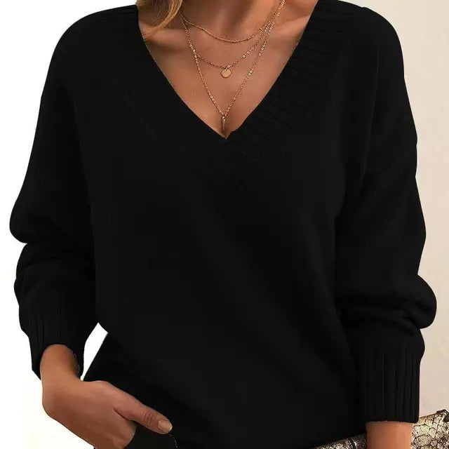 Céliane | Pull Femme Col V Manches Longues