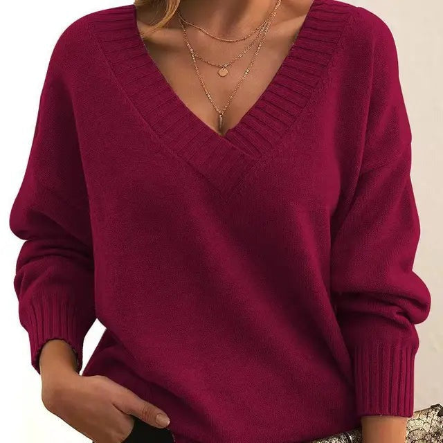 Céliane | Pull Femme Col V Manches Longues — vue 10