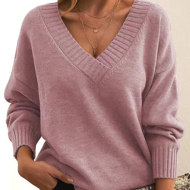 Céliane | Pull Femme Col V Manches Longues — vue 11